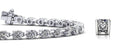 Stylish Sweetheart Diamond Tennis Bracelet Lab-Grown Diamond  with 5.49 ct.(finished) 3.6mm