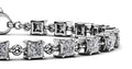 Unique Princess Cut Diamond Link Tennis Bracelet Lab-Grown Diamond  with 5.61 ct.(finished) 3.5mm