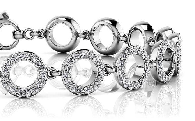 Circles Of Love Diamond Bracelet Lab-Grown Diamond  with 1.68 ct.(finished) 1.1mm