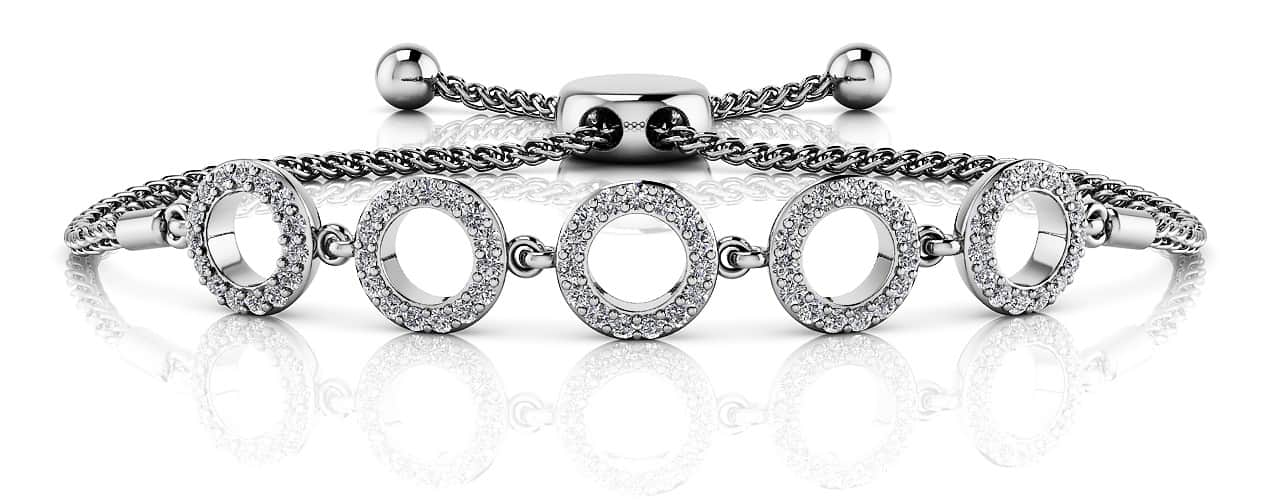 Circles Of Love Adjustable Bracelet Lab-Grown Diamond  with 0.53 ct.(finished) 1.1mm