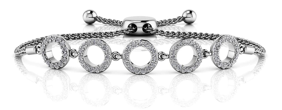 Circles Of Love Adjustable Bracelet Lab-Grown Diamond  with 0.53 ct.(finished) 1.1mm