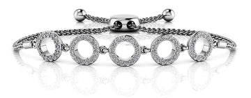 Circles Of Love Adjustable Bracelet Lab-Grown Diamond  with 0.53 ct.(finished) 1.1mm