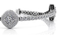 Posh Diamond Bracelet With Modern Accents Lab-Grown Diamond  with 3.67 ct.(finished) 1mm, 2.2mm, 4mm