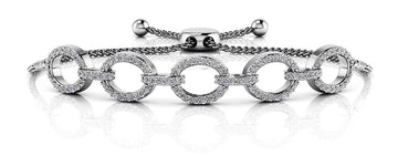 Love Open Oval Adjustable Bracelet Lab-Grown Diamond  with 0.98 ct.(finished) 1.2mm