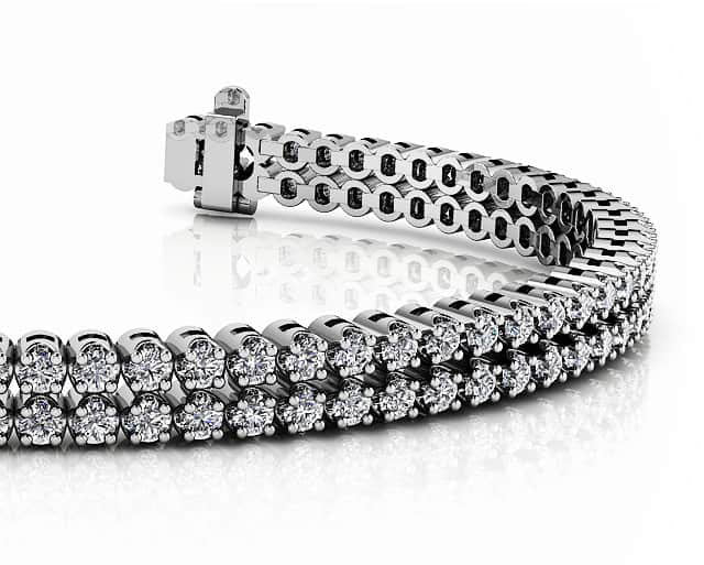 Opulent Double Row Diamond Tennis Bracelet Lab-Grown Diamond  with 3.50 ct.(finished) 1.8mm