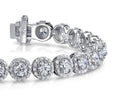 Round Halo Diamond Bracelet Lab-Grown Diamond  with 5.37 ct.(finished) 1mm, 3.2mm