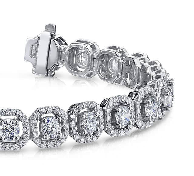 Octagon Red Carpet Diamond Bracelet Lab-Grown Diamond  with 4.94 ct.(finished) 1mm, 3mm