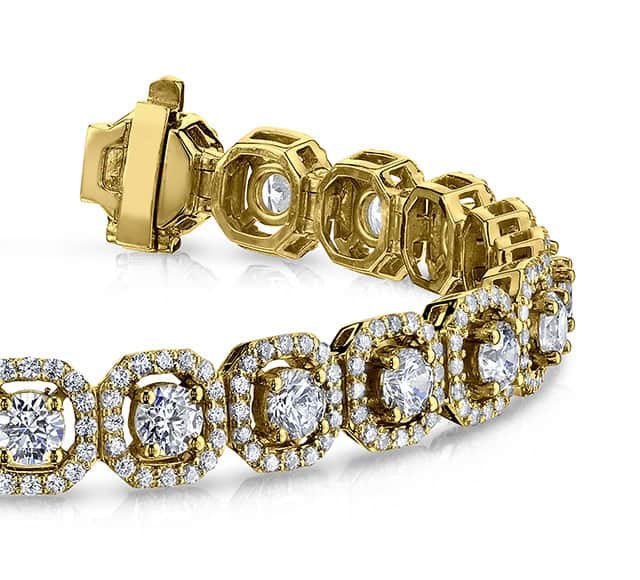 Octagon Red Carpet Diamond Bracelet Lab-Grown Diamond  with 6.80 ct.(finished) 1.1mm, 3.5mm