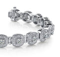 Fanciful Round Diamond Bracelet With Tube Links Lab-Grown Diamond  with 2.86 ct.(finished) 1mm, 2.5mm