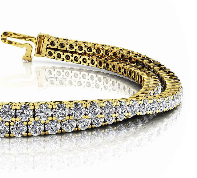 Double Strand Flexible Diamond Bracelet Lab-Grown Diamond  with 4.62 ct.(finished) 1.9mm