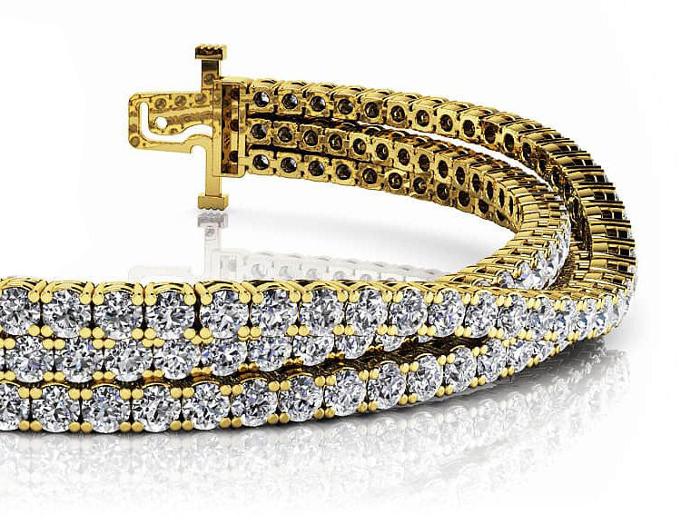 Three Rows Flexible Diamond Bracelet Lab-Grown Diamond  with 8.49 ct.(finished) 2.2mm