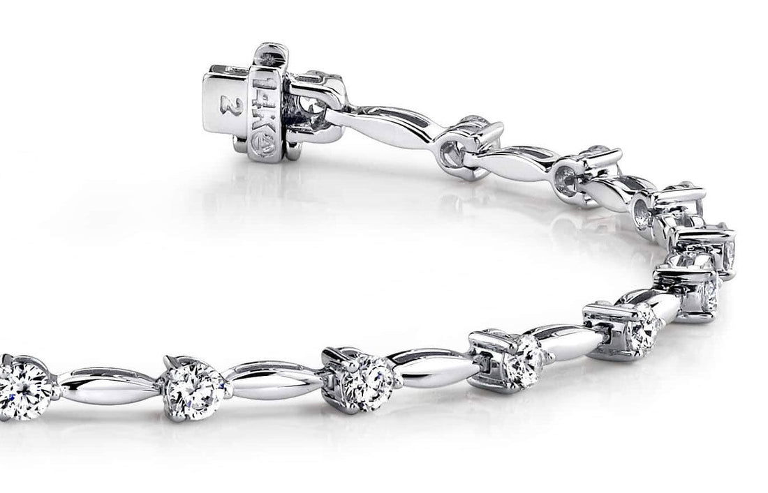 Alternating Diamond Drop Bracelet Lab-Grown Diamond  with 2.00 ct.(finished) 2.9mm