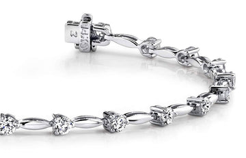 Alternating Diamond Drop Bracelet Lab-Grown Diamond  with 4.05 ct.(finished) 4.1mm