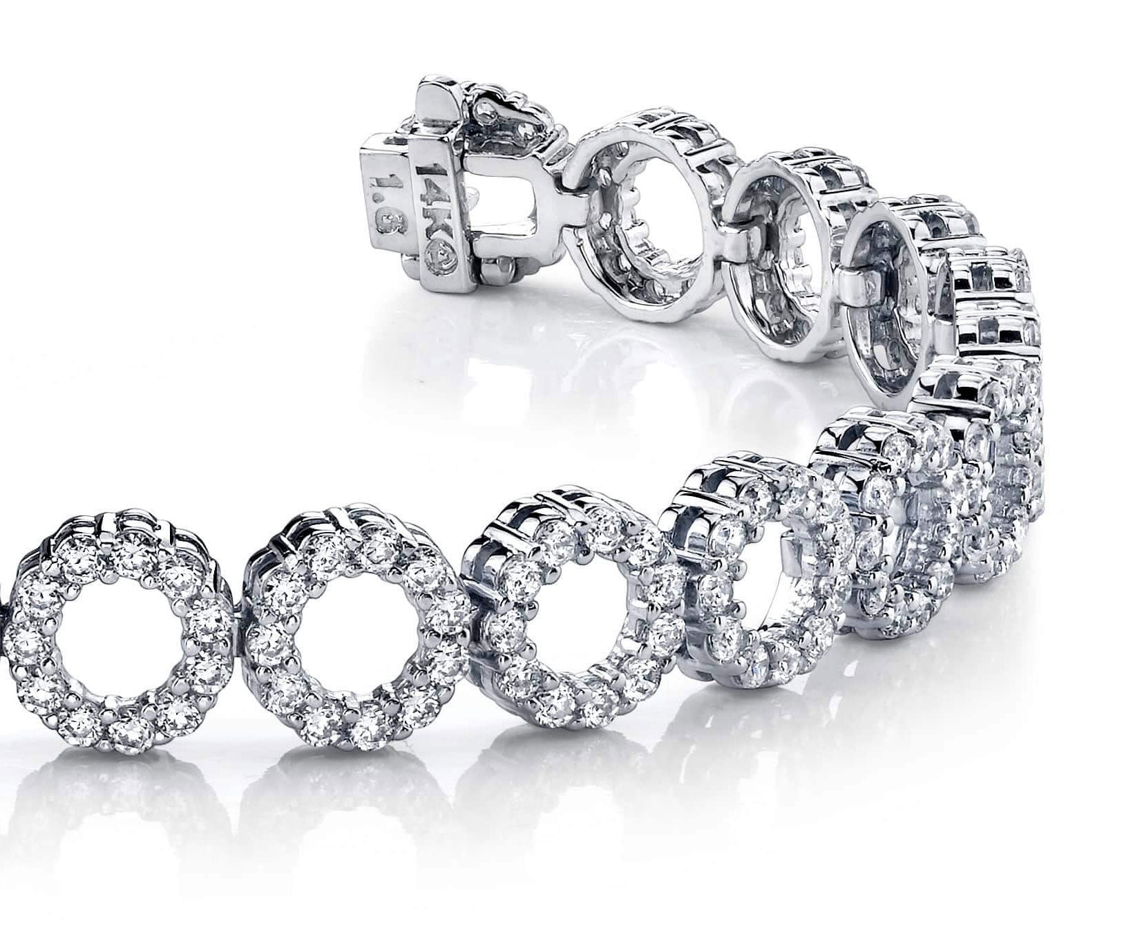 Dynamic Diamond Circle Link Bracelet Lab-Grown Diamond  with 3.64 ct.(finished) 1.4mm