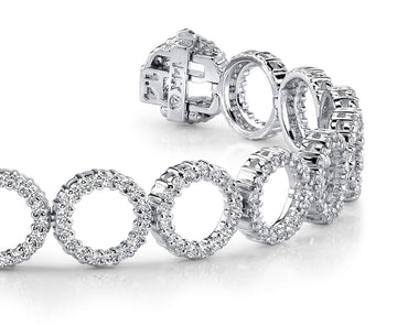 Dripping With Diamonds Circle Link Bracelet Lab-Grown Diamond  with 5.40 ct.(finished) 1.6mm