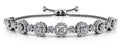 Adjustable Diamond Circle Link Bracelet Lab-Grown Diamond  with 1.80 ct.(finished) 1.2mm, 2.7mm