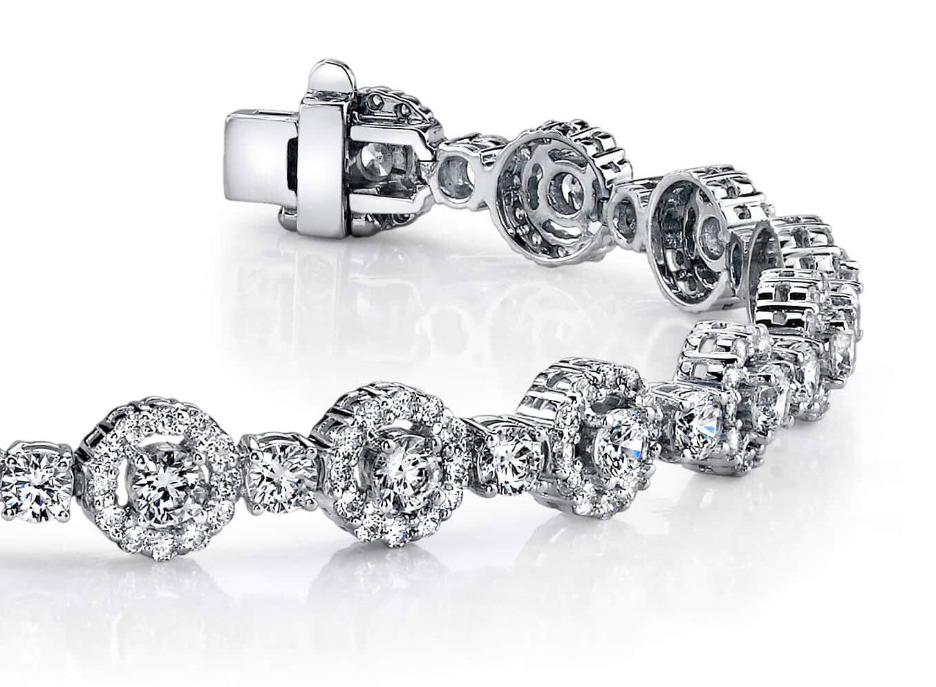 All Diamond Circle Link Bracelet Lab-Grown Diamond  with 5.59 ct.(finished) 1.2mm, 2.7mm