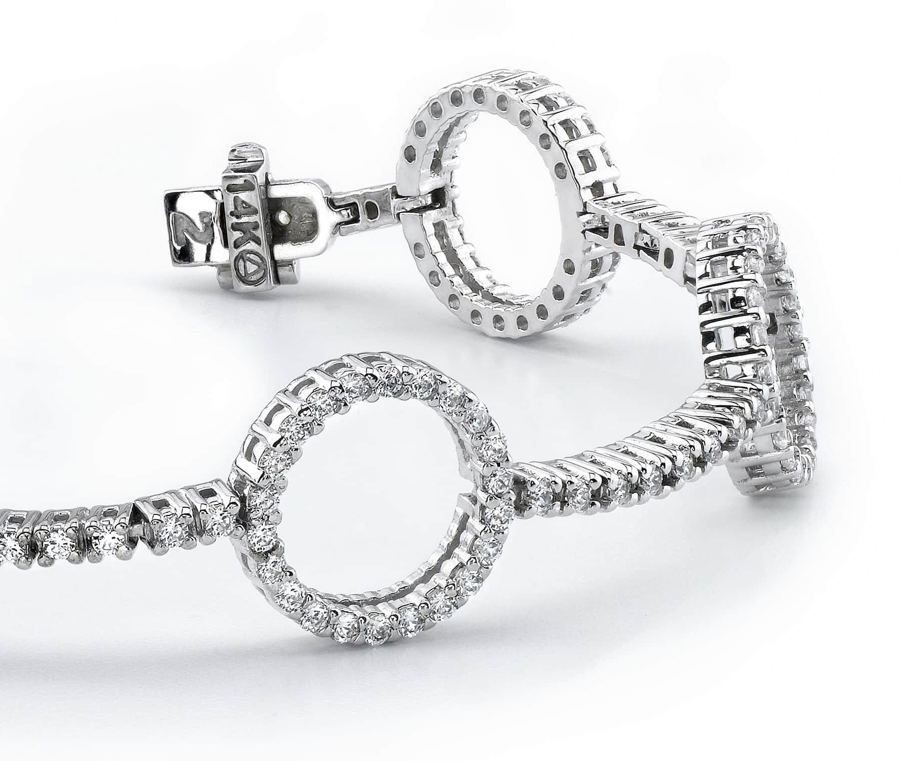 Diamond Circle Of Life Bracelet Lab-Grown Diamond  with 2.34 ct.(finished) 1.4mm