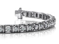 Cross Directional Link Diamond Bracelet Lab-Grown Diamond  with 1.98 ct.(finished) 2.2mm