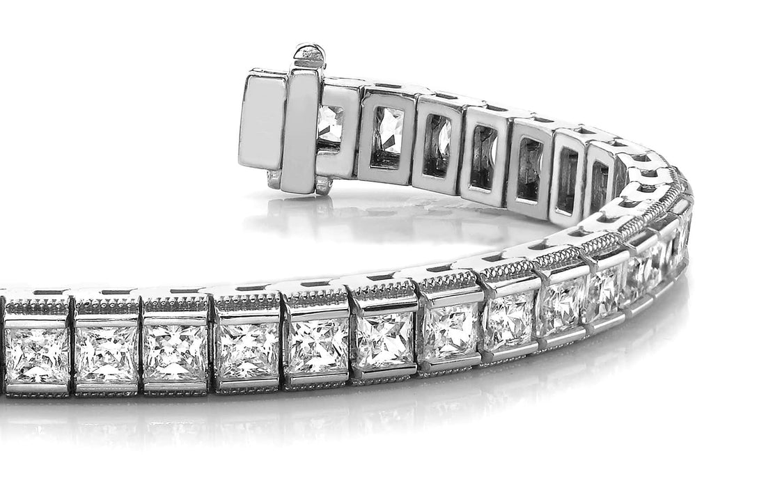 Milgrain Edge Diamond Bracelet Diamond  with 16.40 ct.(finished) 4.1mm