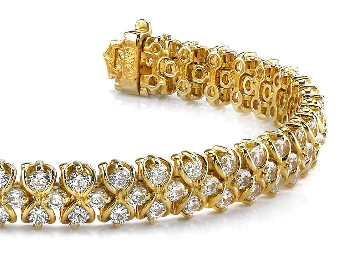 Figure Eight Diamond Link Bracelet Lab-Grown Diamond  with 4.05 ct.(finished) 1.75mm