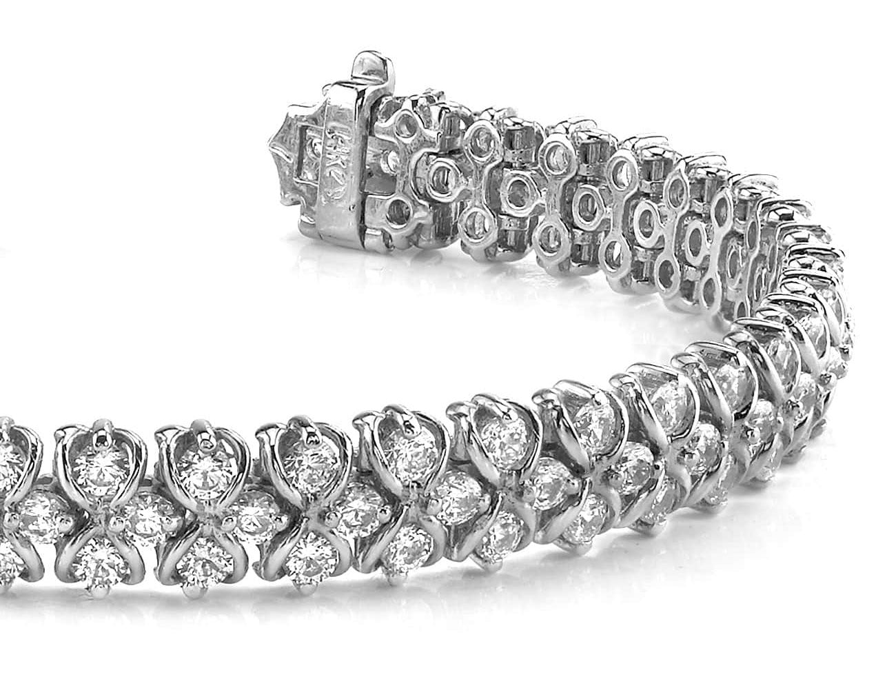 Figure Eight Diamond Link Bracelet Lab-Grown Diamond  with 4.05 ct.(finished) 1.75mm