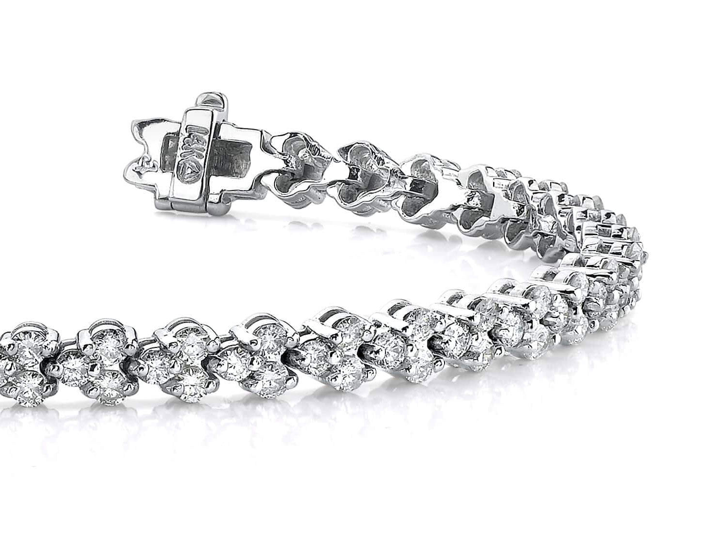 Double Diamond Stacked Bracelet Lab-Grown Diamond  with 5.02 ct.(finished) 2.25mm