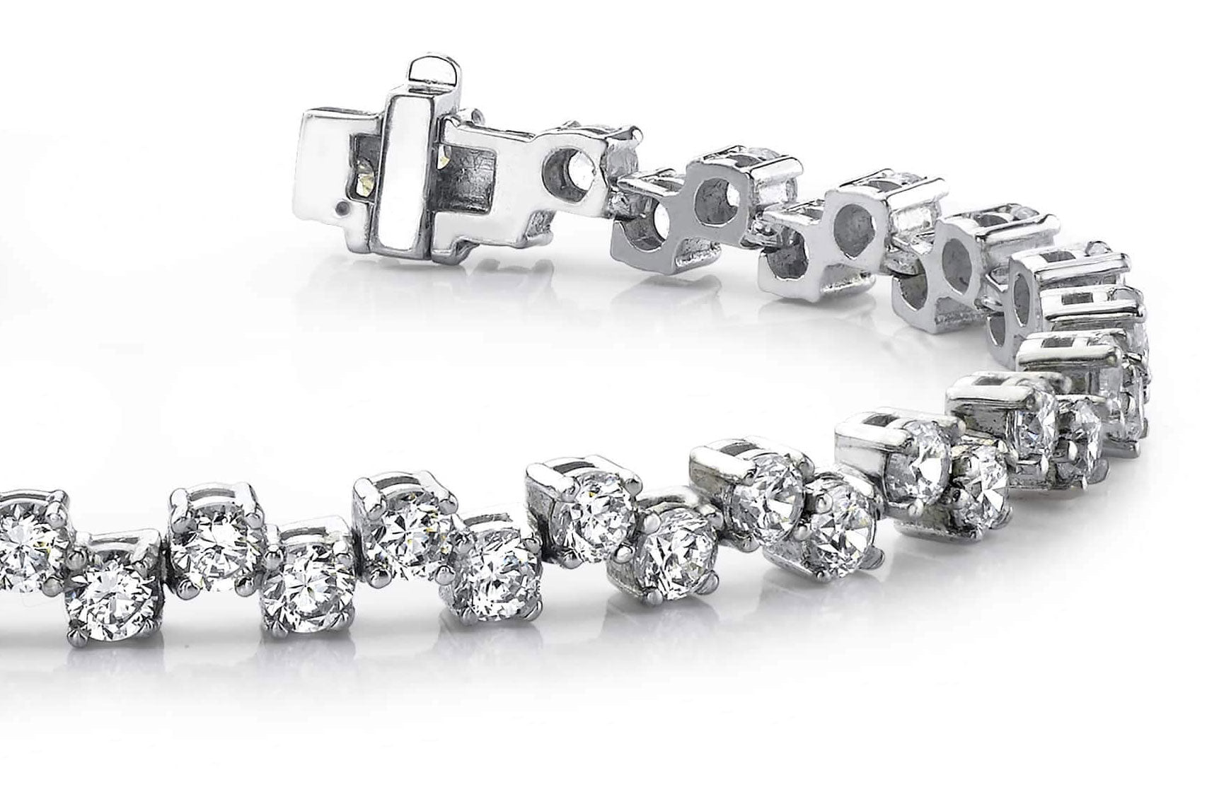 Zig Zag Diamond Bracelet Lab-Grown Diamond  with 11.00 ct.(finished) 4mm