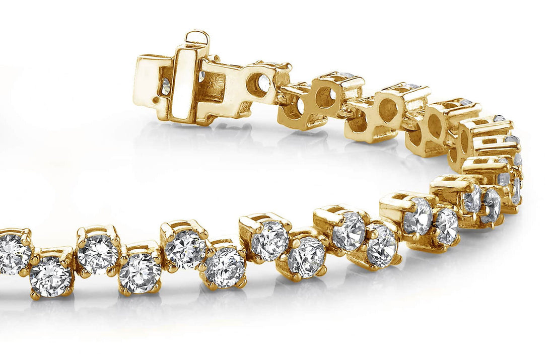 Zig Zag Diamond Bracelet Lab-Grown Diamond  with 6.09 ct.(finished) 3mm