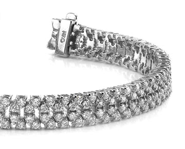 Quad Row Diamond Bracelet Lab-Grown Diamond  with 5.10 ct.(finished) 1.7mm