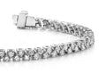 Diamond Checkerboard Two Row Tennis Bracelet Lab-Grown Diamond  with 3.36 ct.(finished) 2mm