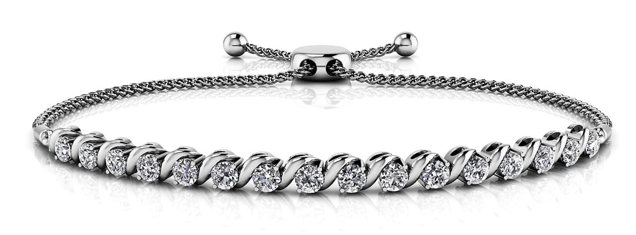 Embrace Adjustable Diamond Bracelet Lab-Grown Diamond  with 0.90 ct.(finished) 2.5mm