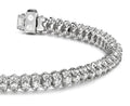 Three Row Diamond Scoop Link Bracelet Lab-Grown Diamond  with 4.21 ct.(finished) 1.25mm, 2.25mm