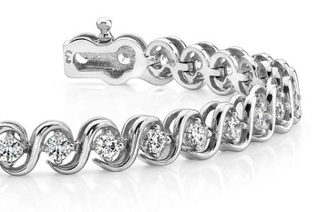 S Link Diamond Bracelet Lab-Grown Diamond  with 4.06 ct.(finished) 3.25mm