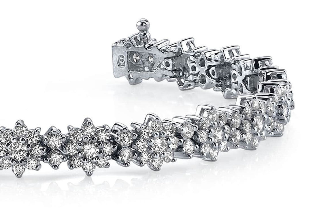 Starburst Red Carpet Bracelet Diamond  with 7.99 ct.(finished) 2mm, 2.3mm, 3mm