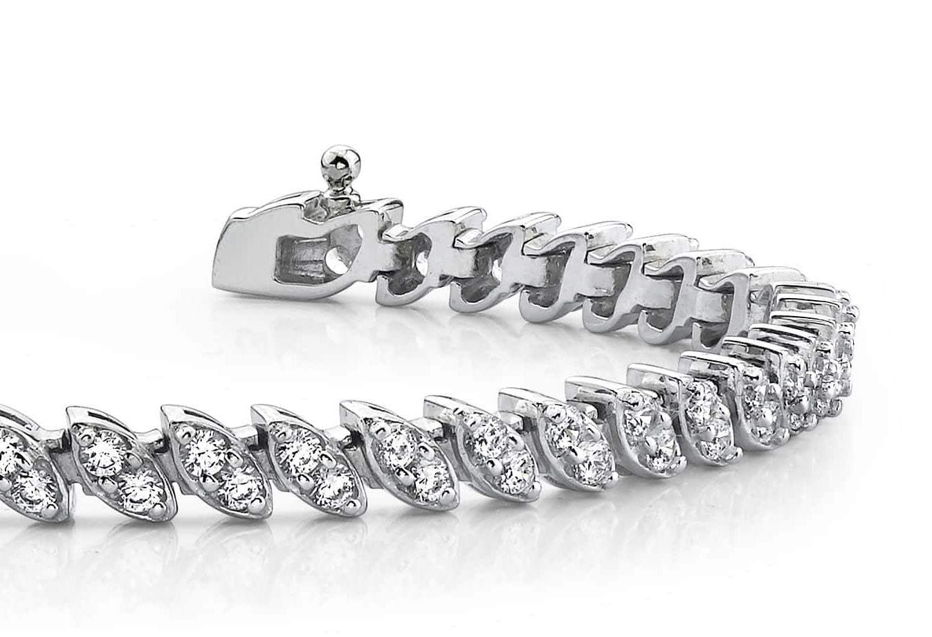 Two Peas In A Pod Diamond Bracelet Lab-Grown Diamond  with 2.00 ct.(finished) 1.75mm