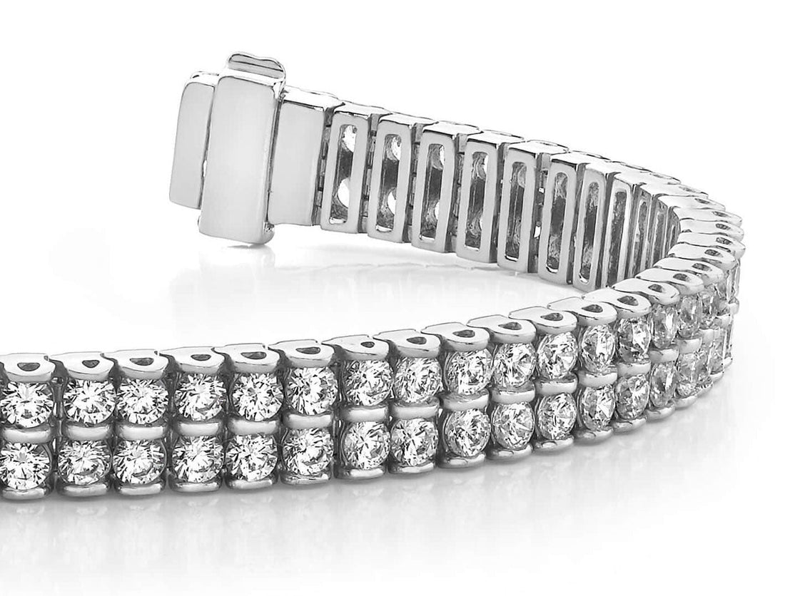 Two Row Diamond Bracelet Lab-Grown Diamond  with 5.00 ct.(finished) 2.2mm