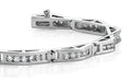 Bridge Link Diamond Bracelet Lab-Grown Diamond  with 3.00 ct.(finished) 2.5mm