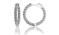 Small Diamond Huggie Hoop Earrings Diamond  with 2.76 ct.(finished) 2.5mm