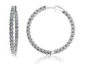 Large Hoop Diamond Earrings Lab-Grown Diamond  with 8.96 ct.(finished) 3.5mm