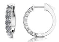 Elegant Diamond Hoop Earrings Diamond  with 3.50 ct.(finished) 4mm