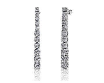 Glistening Diamond Graduated Dangle Drop Earrings Diamond  with 2.08 ct.(finished)