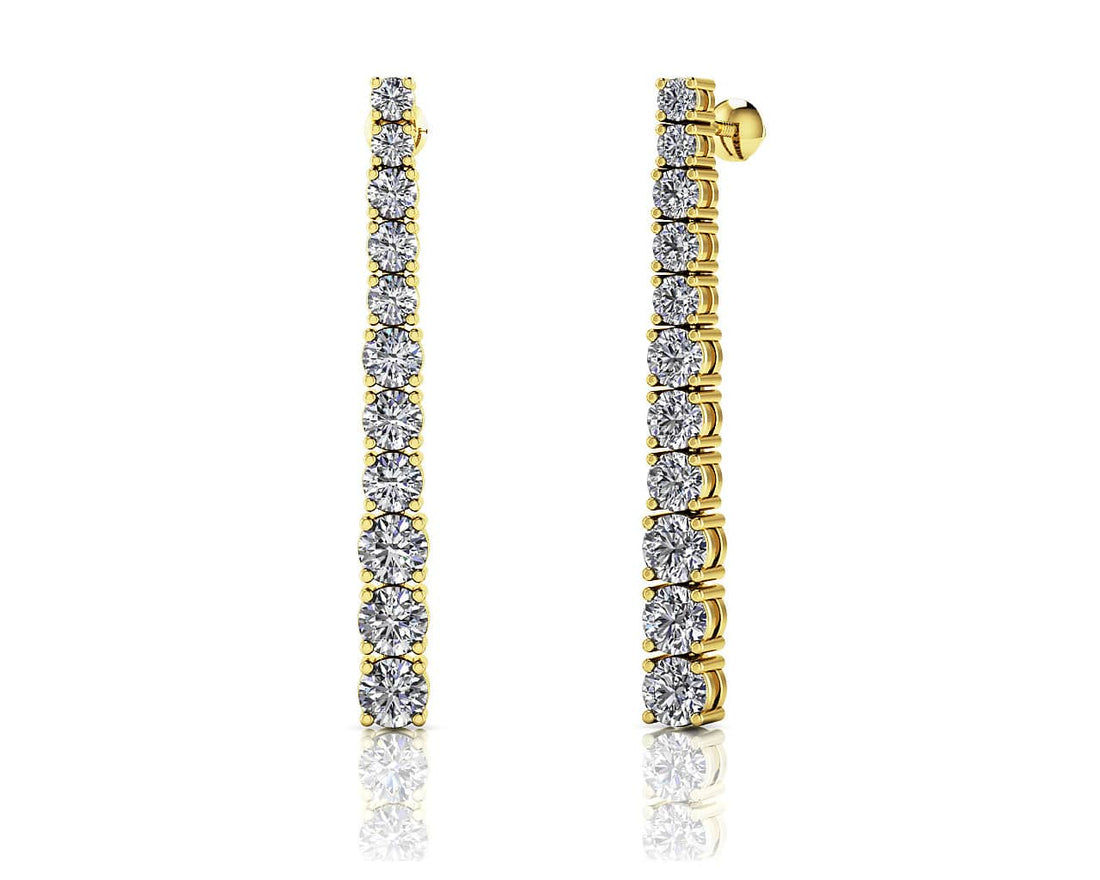 Glistening Diamond Graduated Dangle Drop Earrings Diamond  with 2.08 ct.(finished)