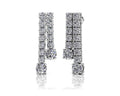 Double Strand Graduated Diamond Dangle Earrings Lab-Grown Diamond  with 2.44 ct.(finished) 2.5mm, 4mm