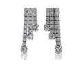 Triple Strand Diamond Dangle Drop Earrings Diamond  with 2.21 ct.(finished) 2mm, 3.5mm