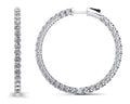 Sweetheart Single Row Inside Out Diamond Hoop Earrings Large Lab-Grown Diamond  with 7.14 ct.(finished) 3mm