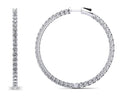 Sweetheart Single Row Inside Out Diamond Hoops Extra Large Diamond  with 7.40 ct.(finished) 2.8mm