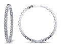 Diamond Crown Hoop Earrings X Large Diamond  with 1.89 ct.(finished) 1.75mm