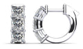 Six Stone Princess Cut Diamond Huggie Hoops Diamond  with 3.00 ct.(finished) 4.5mm