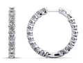 U Shape Brilliance Diamond Hoops Diamond  with 6.08 ct.(finished) 3.7mm